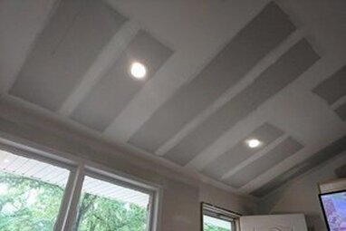 New drywall ceiling repair with can lights